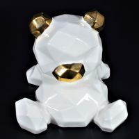Фигурка 3D Медвежонок, h16 см, полистоун, белый, W23-7 - вид 1 миниатюра