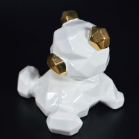 Фигурка 3D Медвежонок, h16 см, полистоун, белый, W23-7 - вид 1 миниатюра