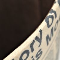 Коробка-органайзер овальная без крышки Газета, 27 х 23 х 28 см, экокожа/текстиль, капучино, Z8-31 - вид 3 миниатюра