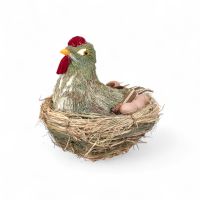 Пасхальная композиция Курочка в гнезде h34 х d35 см, FA356-18 - вид 3 миниатюра
