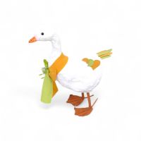 Фигурка декоративная Гусь с бантом h43 см, белый, FA56-20