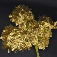 Ветка кленовая искусственная золотая, 12 шт, М36-5 - вид 1 миниатюра