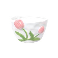 Кашпо Тюльпаны 3D h9 х d15 см, керамика, белый, FA60-8