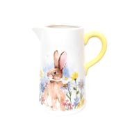 Кувшин с ручкой Кролик h20 х d10 см, керамика, белый, FA60-13