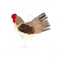 Фигурка декоративная на подвесе Курочка h31 см, коричневый, FA56-12