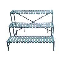 Подставка для цветов Лесенка на 3 полки h61 х 82 х 61 см, металл, оливковый, FA42-40