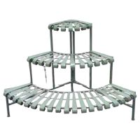 Подставка для цветов Угловая на 3 полки h61 х 90 х 61 см, металл, оливковый, FA42-41