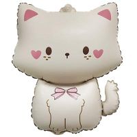 Шар фольгированный ФИГУРА Кошечка щечки сердца 23"(58 см)