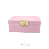 Шкатулка стеклянная ПРЕМИУМ h10 х 24 х 16.5 см, FA62-12 - вид 1 миниатюра