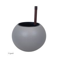 Кашпо пластиковое с дренажной системой Шар d21 х h27 см, FA57-31 - вид 3 миниатюра
