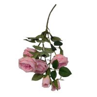 Роза кустовая пионовидная искусственная h65 см, FA42-10 - вид 4 миниатюра