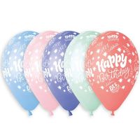 Надувные шары Happy Birthday 14", 50 шт - вид 1 миниатюра