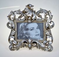 Фоторамка 24 х 24 см, полистоун, серебряный, М109-8 - вид 1 миниатюра