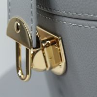 Коробка-органайзер с откидной крышкой, h15 х d24,5 см, экокожа, серо-голубой, Z8-12 - вид 2 миниатюра