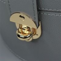 Коробка-органайзер с откидной крышкой, h15 х d24,5 см, экокожа, серо-голубой, Z8-12 - вид 1 миниатюра