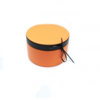Коробка-органайзер с откидной крышкой, h15 х d24,5 см, экокожа, оранжевый/черный, Z8-13 - вид 1 миниатюра