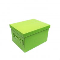 Коробка-органайзер с крышкой, 35 х 27 х 22 см, экокожа, салатовый, Z8-15 - вид 1 миниатюра