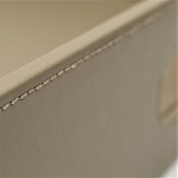 Поднос интерьерный с ручками, 40 х 40 х 8 см, экокожа, оливково-серый, Z8-20 - вид 3 миниатюра