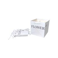 Сумка бумажная с широким дном FLOWER 25 х 25 х 25 см, 10 шт, FA55-15