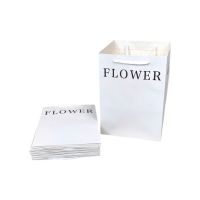 Сумка бумажная с широким дном FLOWER 30 х 21.5 х 21.5 см, 10 шт, FA55-17