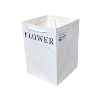 Сумка бумажная с широким дном FLOWER 30 х 21.5 х 21.5 см, 10 шт, FA55-17 - вид 1 миниатюра