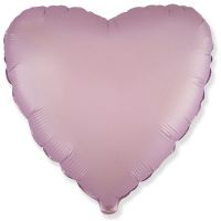 Шар фольгированный Сердце 45 см, cатин Lilac