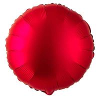 Шар фольгированный Круг 45 см, cатин Cherry