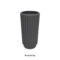 Ваза керамическая Рифленая d9 х h20 см, A62-19 - вид 2 миниатюра