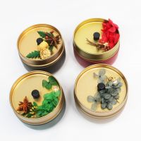 Свеча в жестяной банке с крышкой Пряности, d8.5 х h8 см, W112-36 - вид 5 миниатюра