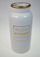 Ваза керамическая Attitude, 25 х 9 см, белый, М96-12 - вид 1 миниатюра