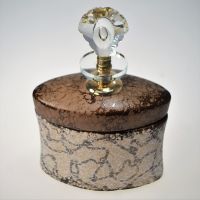 Шкатулка с крышкой керамическая интерьерная Кракелюр, 26 см, М95-10 - вид 1 миниатюра