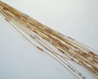 Сухоцвет Тинги с декором бусины, 70 см - вид 1 миниатюра