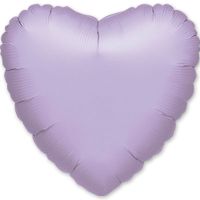 Шар фольгированный Сердце 45 см, пастель Lilac