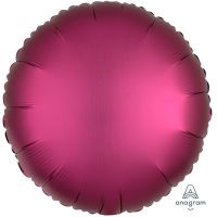 Шар фольгированный Круг 45 см, сатин Pomegranate