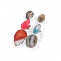 Кольцо для салфеток Камни d4.5 см, 6 шт, металл, серебро, FA61-8