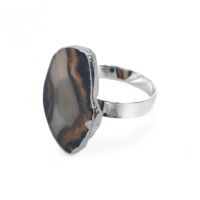 Кольцо для салфеток Камни d4.5 см, 6 шт, металл, серебро, FA61-8 - вид 4 миниатюра