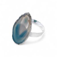 Кольцо для салфеток Камни d4.5 см, 6 шт, металл, серебро, FA61-8 - вид 6 миниатюра