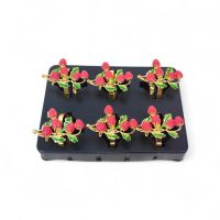 Кольцо для салфеток Клубника d4 см, 6 шт, металл, золото, FA61-10