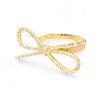 Кольцо для салфеток Бантик d4 см, 6 шт, металл, золото, FA61-12 - вид 1 миниатюра