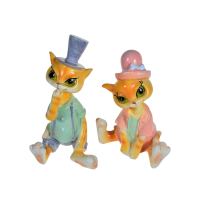 Фигурка Кошки пара h12 см, полистоун, М15-6/W27-11 - вид 1 миниатюра