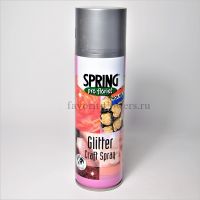 Спрей с блестками для декора Spring, 300 мл, серебро - вид 1 миниатюра