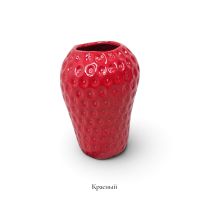 Ваза керамическая Клубника h22 х d7.5 см, FA70-43 - вид 1 миниатюра