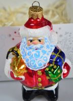 Елочный шар Форма Санта с подарками, 12 см, стекло