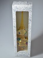 Елочное украшение Верхушка узор Витраж, стекло - вид 1 миниатюра
