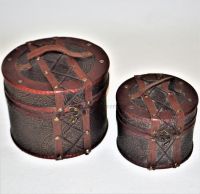 Набор круглых сундуков, 2 шт, арт.49-10 - вид 1 миниатюра