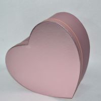 Коробка сердце Металлик, набор из 3 шт, розовое золото, W100-17 - вид 1 миниатюра
