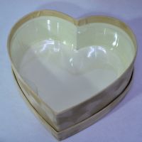 Коробка сердце бархат, набор из 3 шт, капучино, W100-24 - вид 1 миниатюра