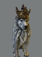 Фигура Король Лев, h76 см, полистоун, серый, W26-1 - вид 3 миниатюра