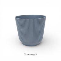 Кашпо пластиковое Рифленое d22 х h20 см, FA57-21 - вид 1 миниатюра
