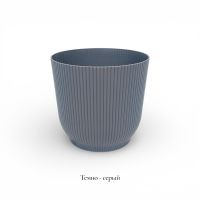 Кашпо пластиковое Рифленое d25 х h23 см, FA57-22 - вид 1 миниатюра